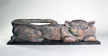 Marg Moll, Katze, Holz, H 16,5 cm, 1955